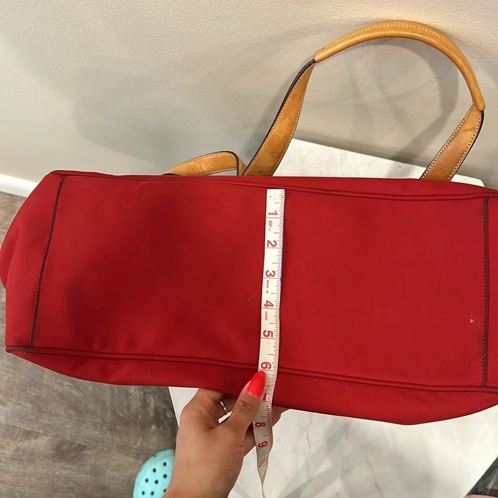 🔥Coach Red and Tan Totes with Gold Hardware Diaper Bag🔥